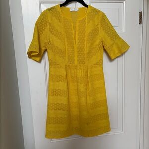 Sandro Women's Yellow Lace Dress